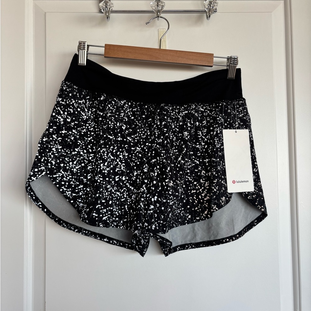 lululemon athletica Speckled Black and White Athletic Shorts (new with tags) 8